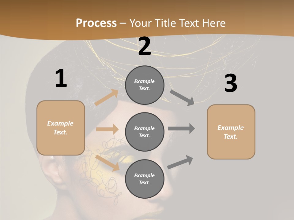 Lips Hairstyle Swarthy PowerPoint Template