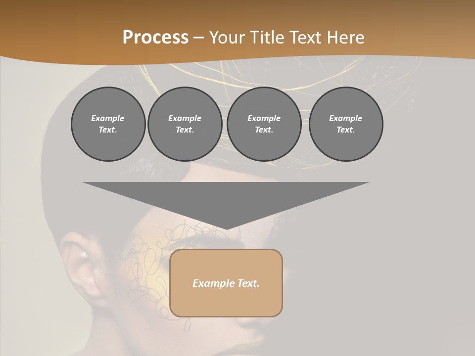 Lips Hairstyle Swarthy PowerPoint Template