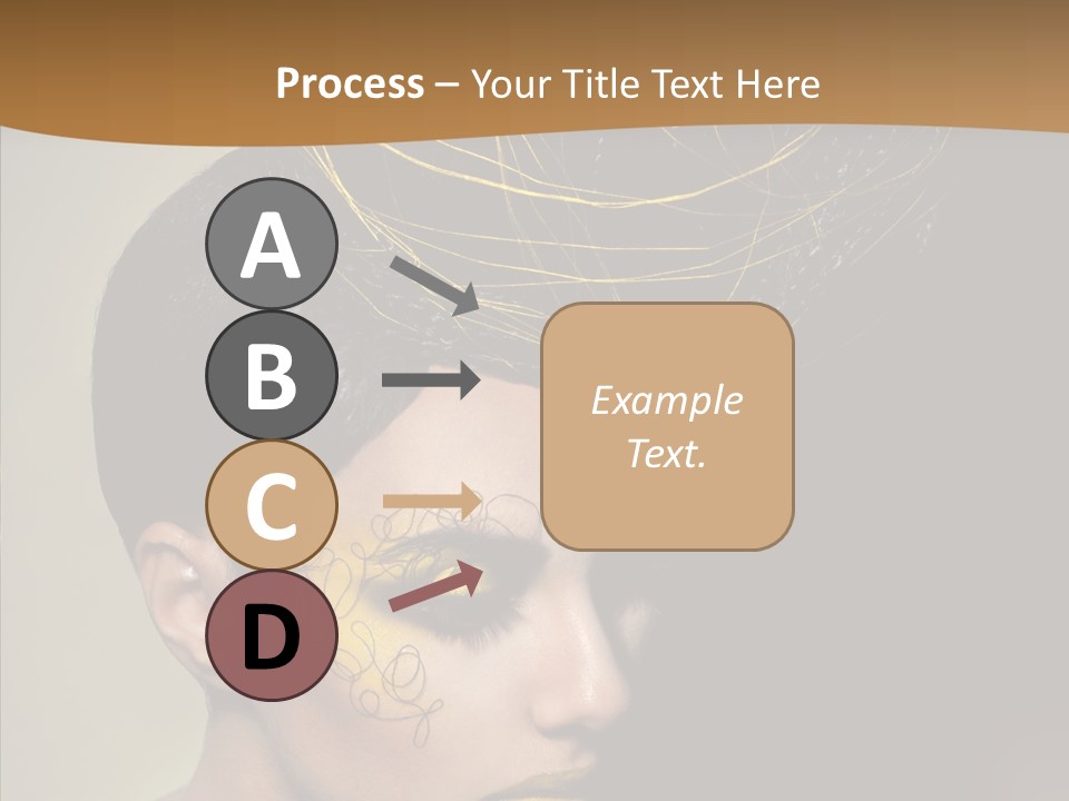 Lips Hairstyle Swarthy PowerPoint Template