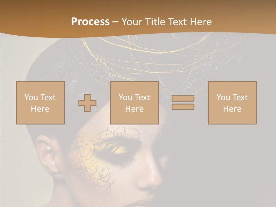 Lips Hairstyle Swarthy PowerPoint Template