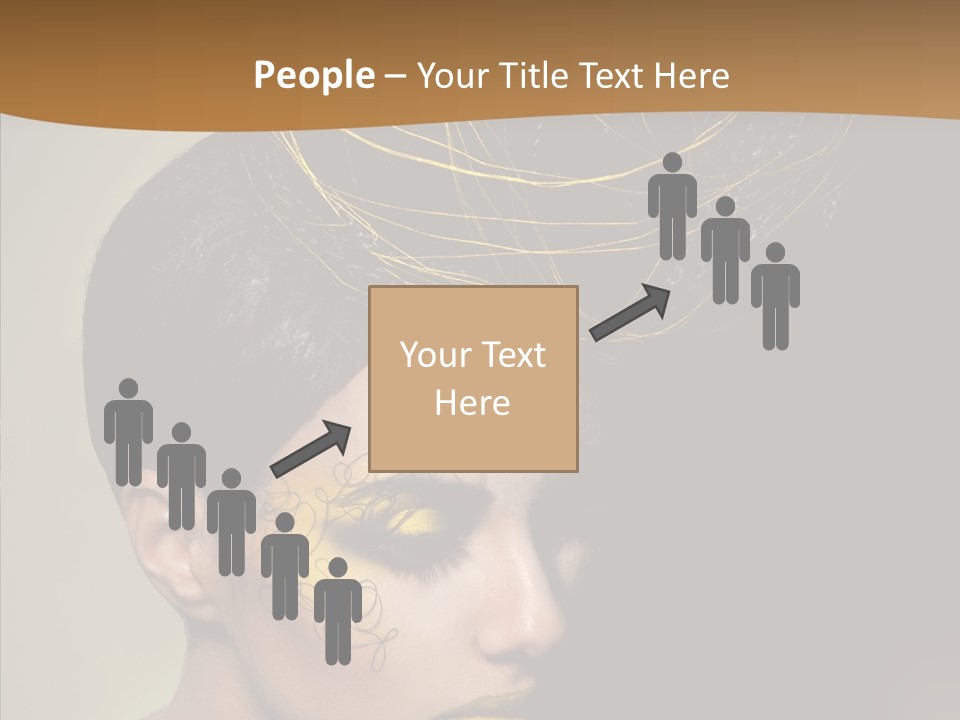 Lips Hairstyle Swarthy PowerPoint Template