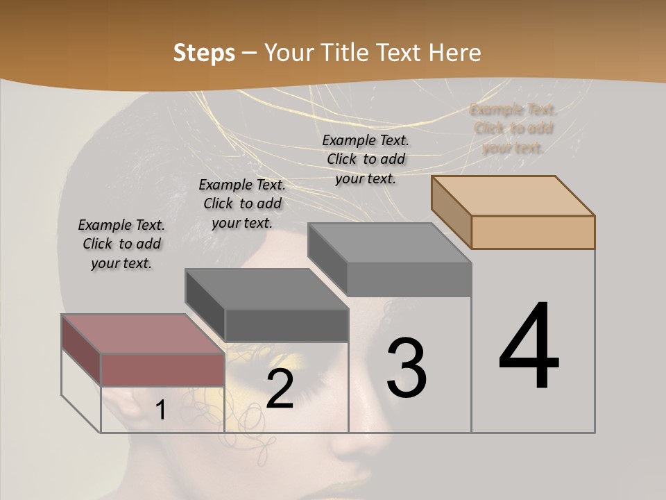 Lips Hairstyle Swarthy PowerPoint Template