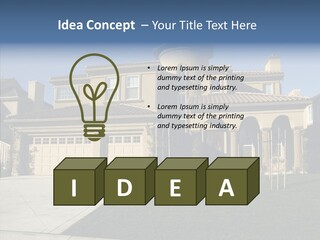 Roof Architect Large PowerPoint Template