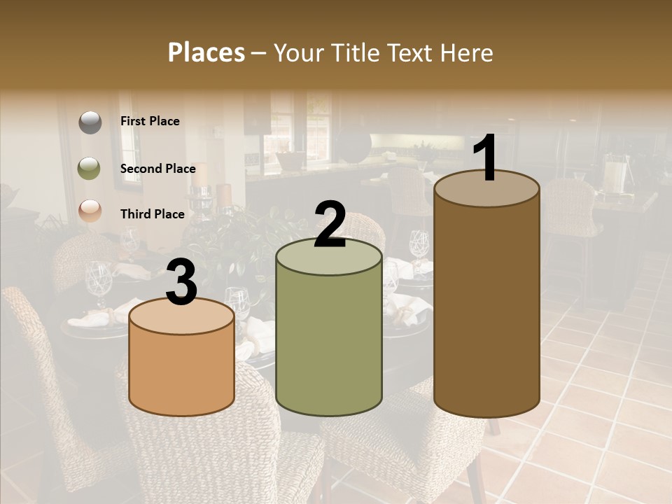 Breakfast Table And Luxury Home Kitchen PowerPoint Template