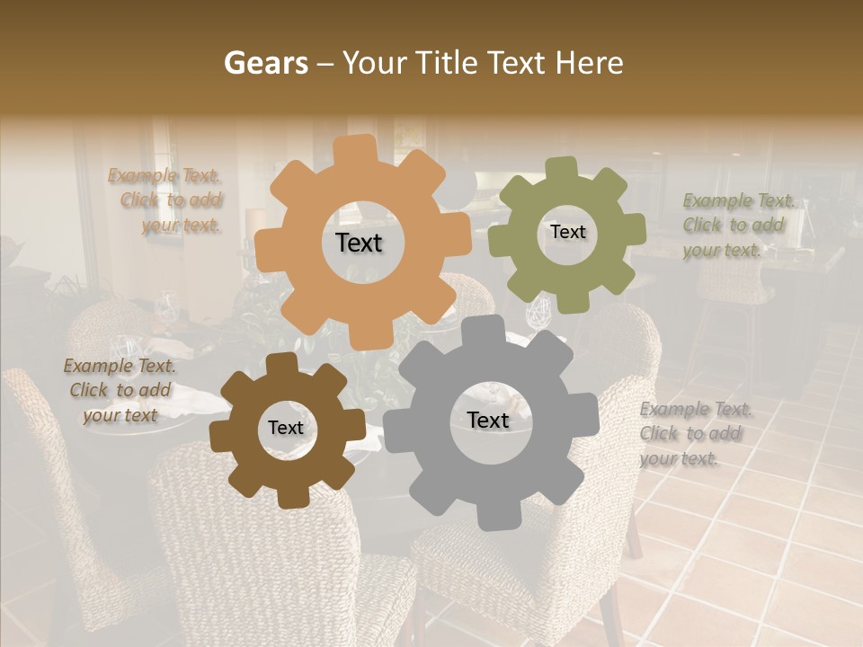 Breakfast Table And Luxury Home Kitchen PowerPoint Template