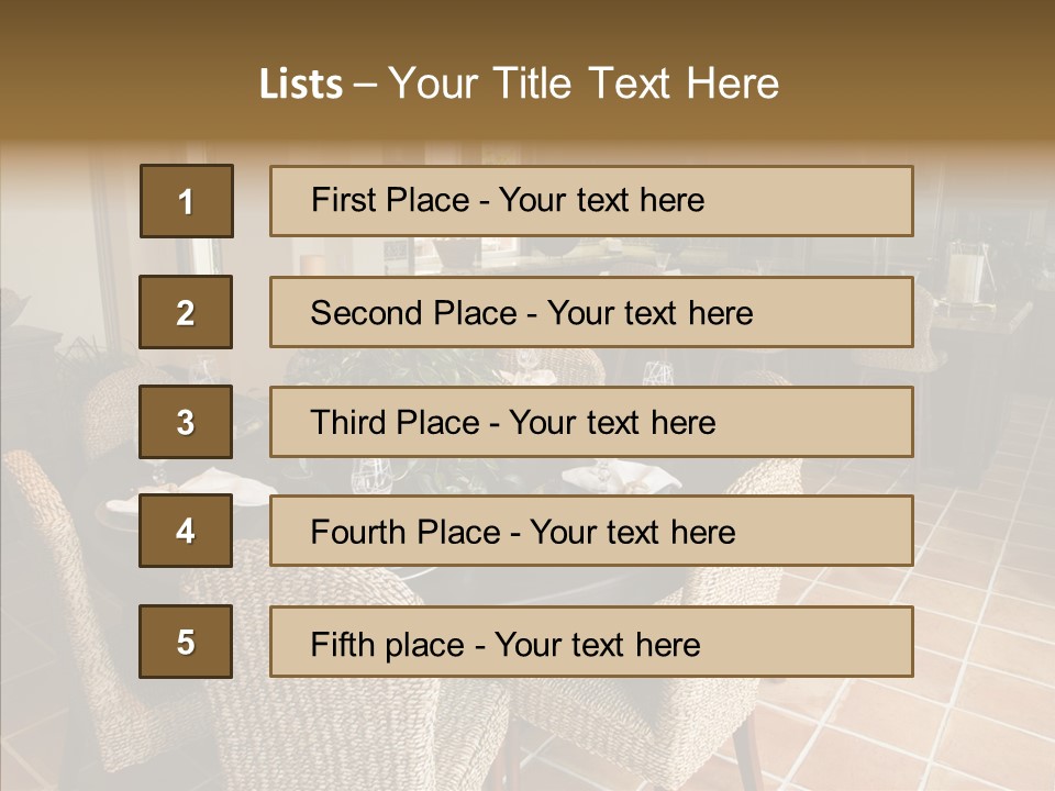 Breakfast Table And Luxury Home Kitchen PowerPoint Template