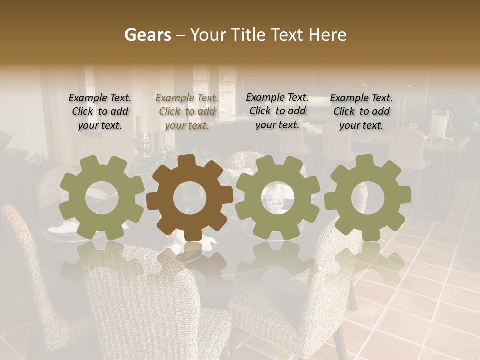 Breakfast Table And Luxury Home Kitchen PowerPoint Template