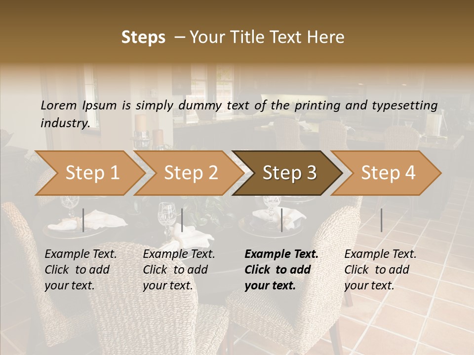 Breakfast Table And Luxury Home Kitchen PowerPoint Template