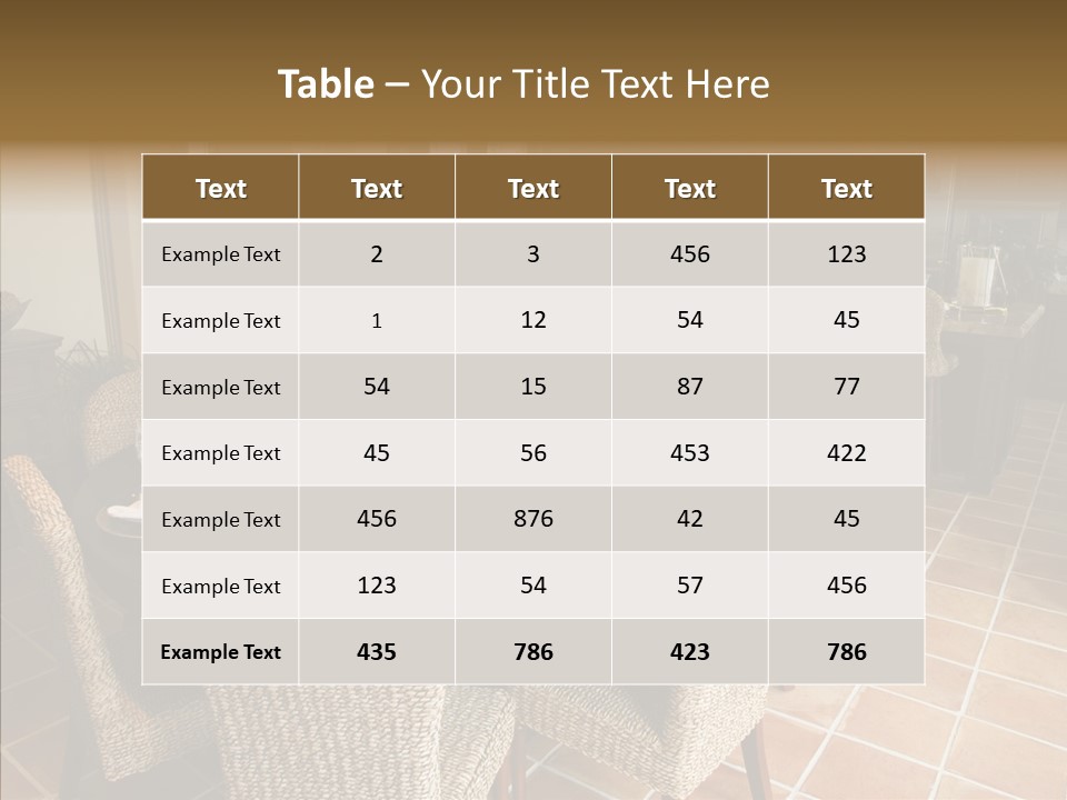 Breakfast Table And Luxury Home Kitchen PowerPoint Template