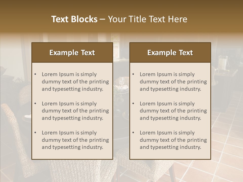Breakfast Table And Luxury Home Kitchen PowerPoint Template
