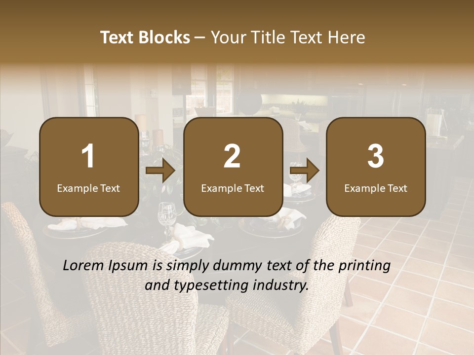 Breakfast Table And Luxury Home Kitchen PowerPoint Template