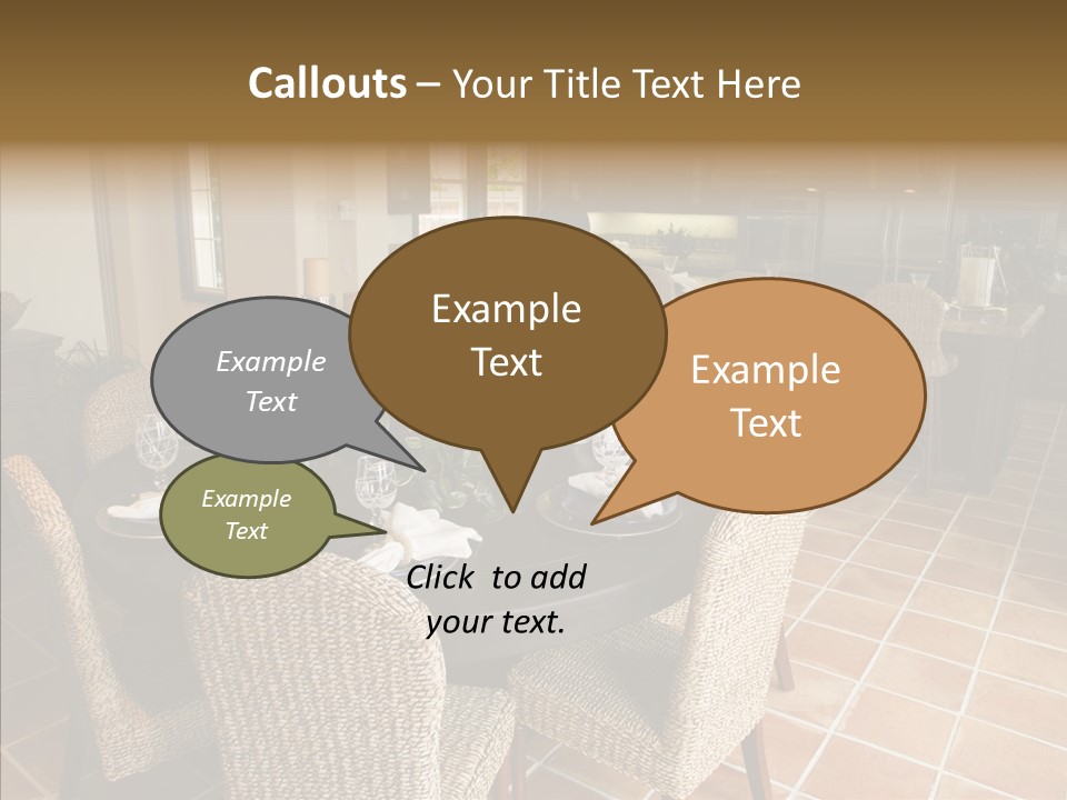 Breakfast Table And Luxury Home Kitchen PowerPoint Template