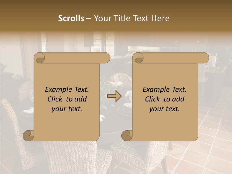 Breakfast Table And Luxury Home Kitchen PowerPoint Template