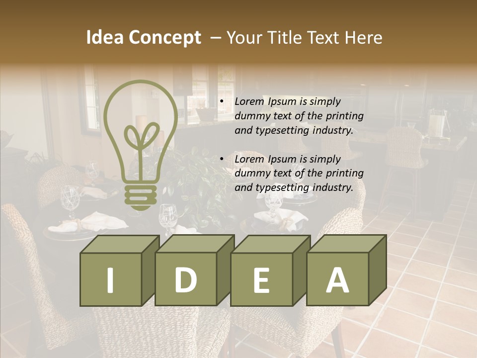 Breakfast Table And Luxury Home Kitchen PowerPoint Template