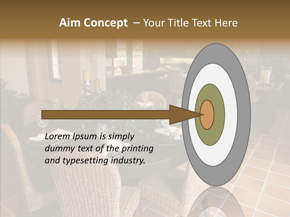 Breakfast Table And Luxury Home Kitchen PowerPoint Template