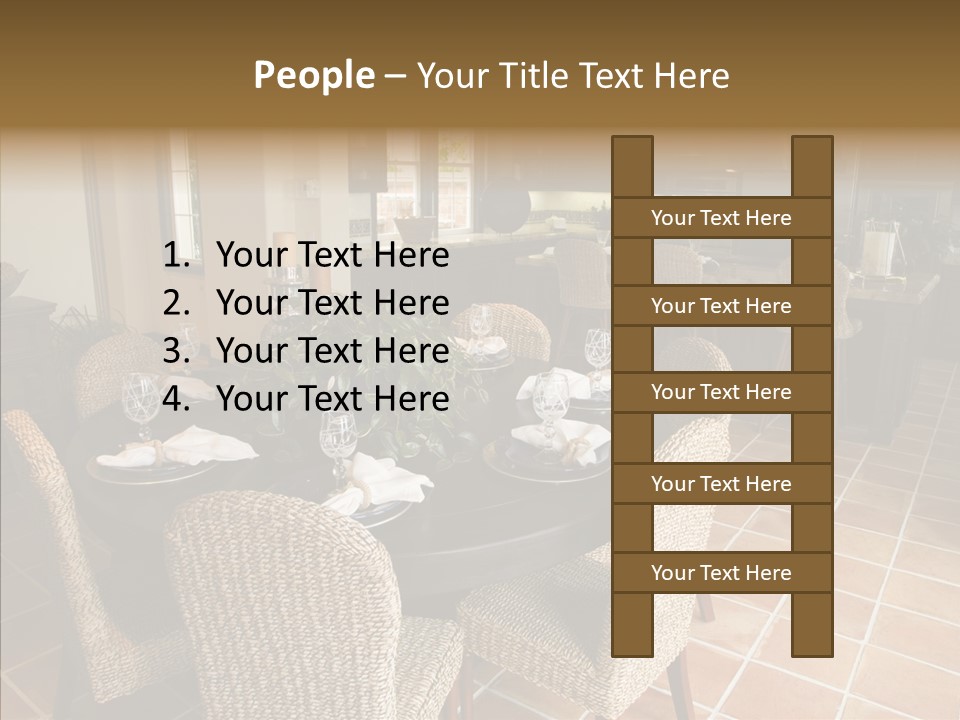 Breakfast Table And Luxury Home Kitchen PowerPoint Template