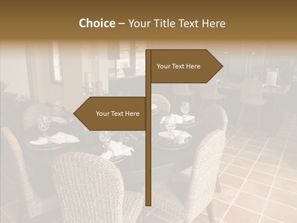 Breakfast Table And Luxury Home Kitchen PowerPoint Template
