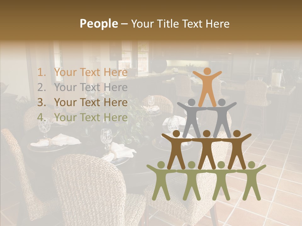 Breakfast Table And Luxury Home Kitchen PowerPoint Template