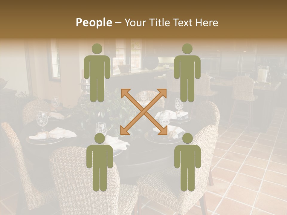 Breakfast Table And Luxury Home Kitchen PowerPoint Template