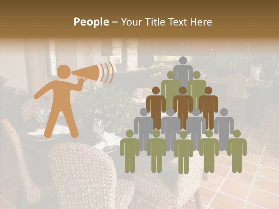 Breakfast Table And Luxury Home Kitchen PowerPoint Template