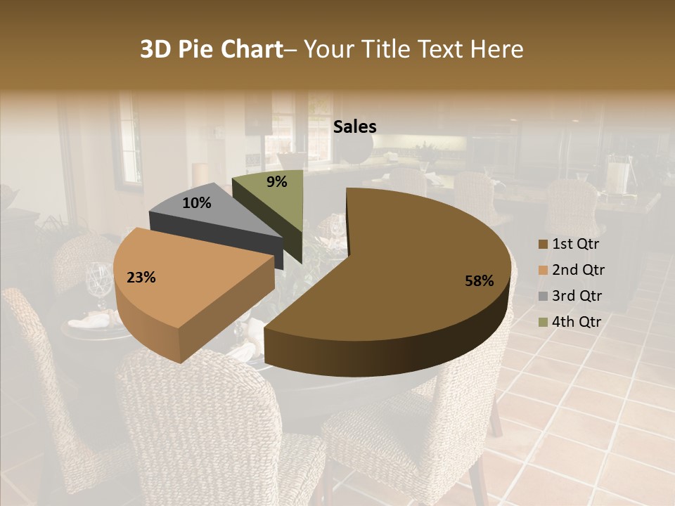 Breakfast Table And Luxury Home Kitchen PowerPoint Template