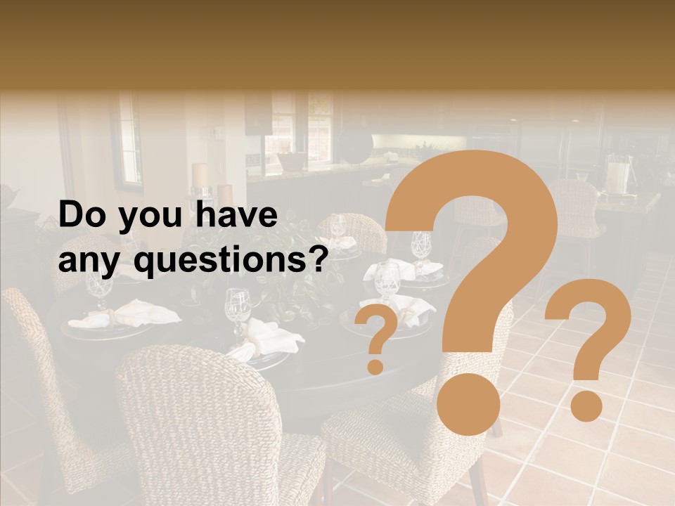 Breakfast Table And Luxury Home Kitchen PowerPoint Template