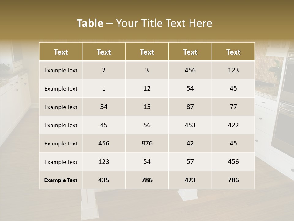 Mansion Sink Dinner PowerPoint Template