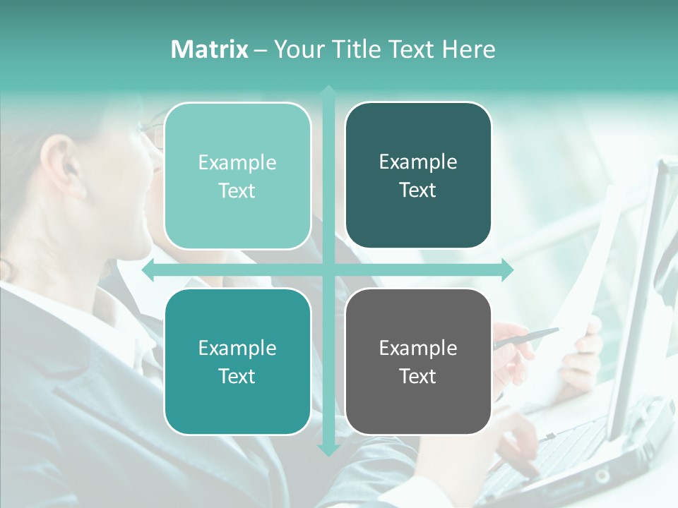 Businesswoman Teamwork Professional PowerPoint Template