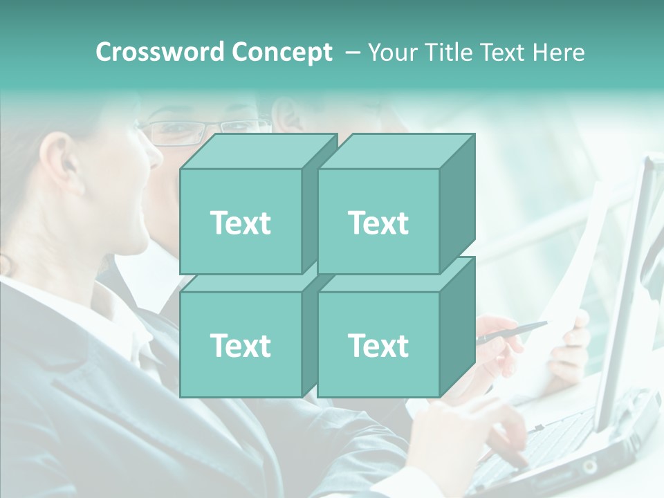 Businesswoman Teamwork Professional PowerPoint Template