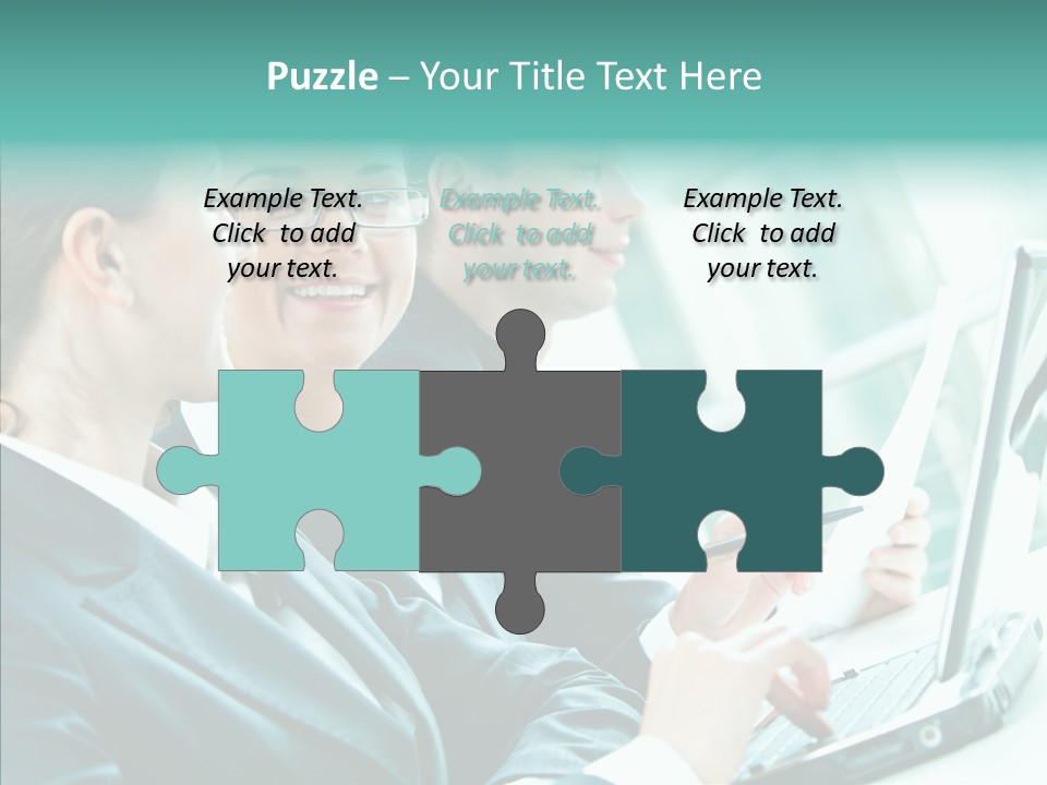 Businesswoman Teamwork Professional PowerPoint Template