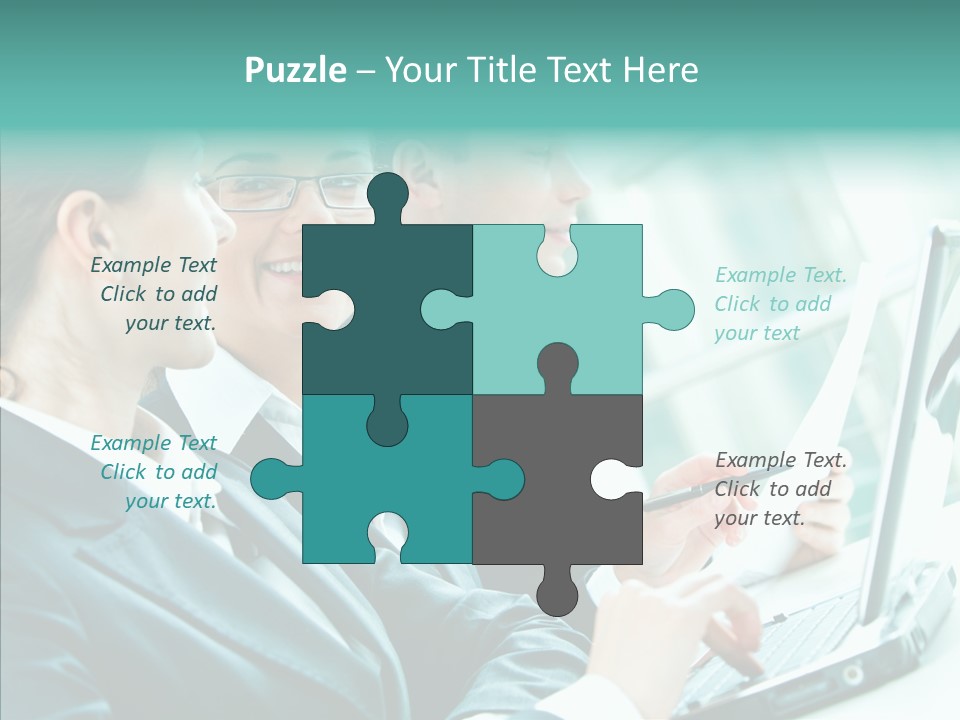 Businesswoman Teamwork Professional PowerPoint Template