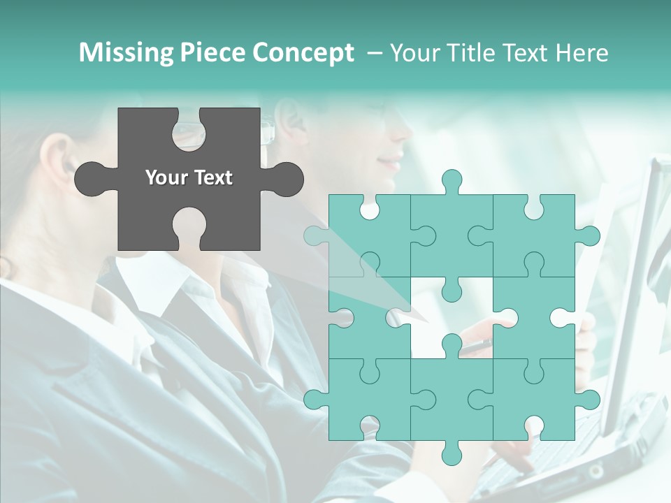 Businesswoman Teamwork Professional PowerPoint Template