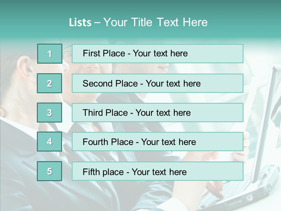 Businesswoman Teamwork Professional PowerPoint Template