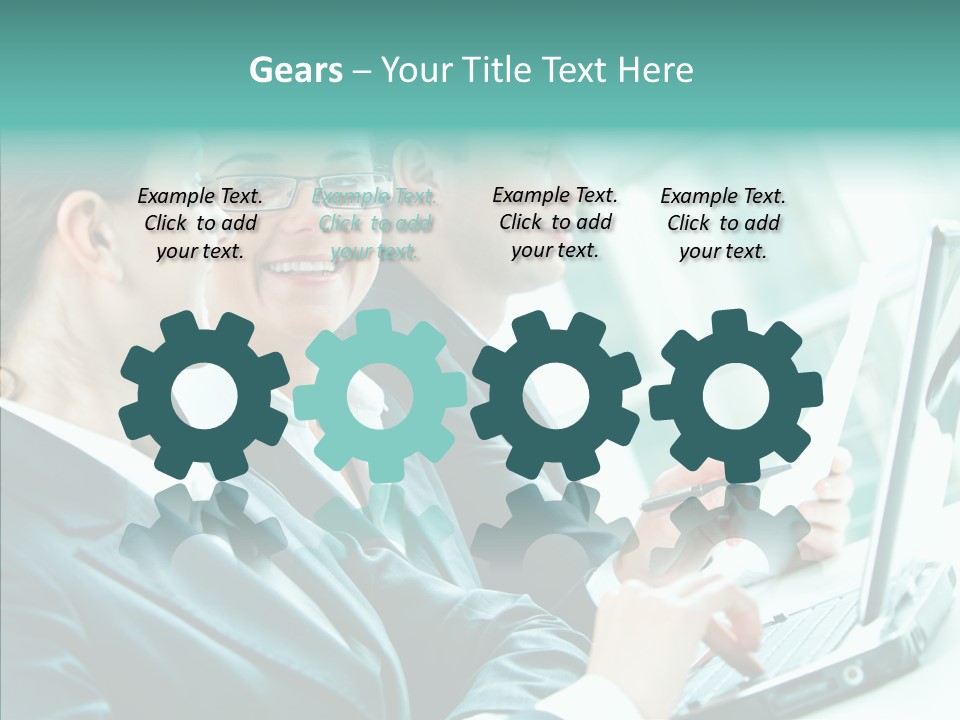 Businesswoman Teamwork Professional PowerPoint Template