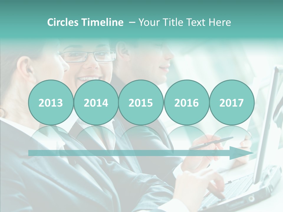 Businesswoman Teamwork Professional PowerPoint Template