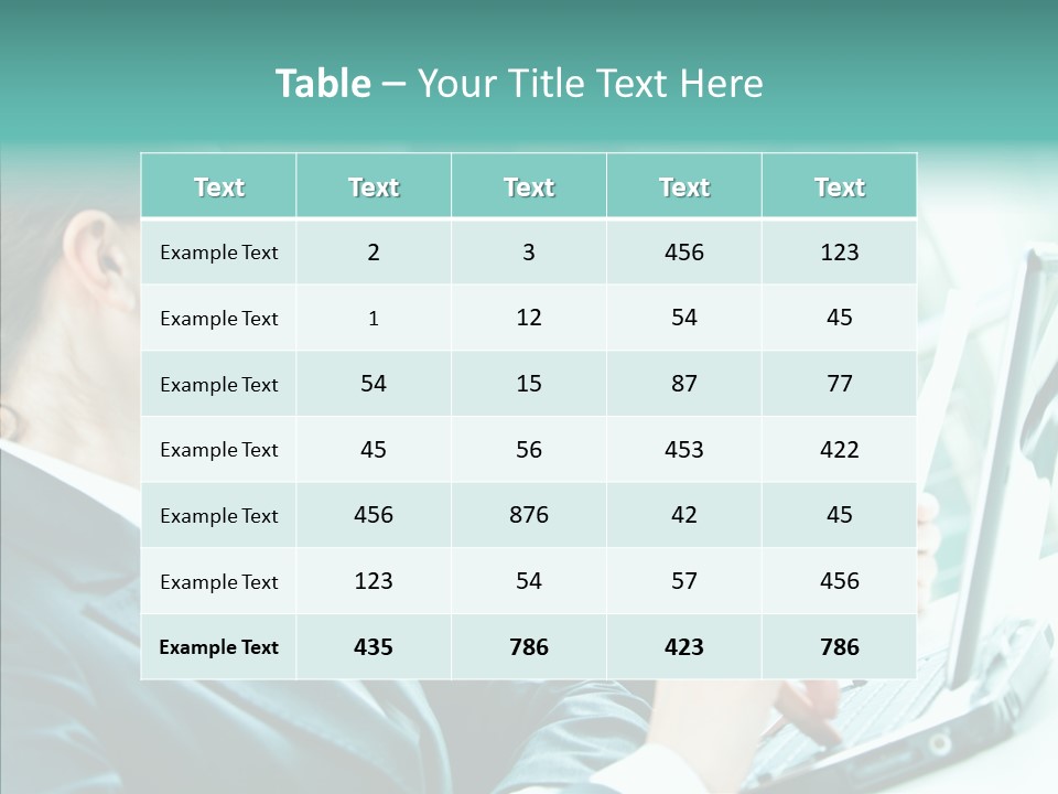 Businesswoman Teamwork Professional PowerPoint Template