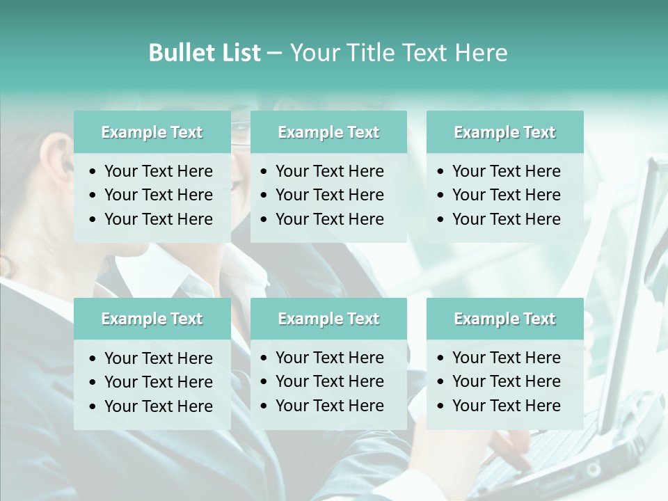 Businesswoman Teamwork Professional PowerPoint Template