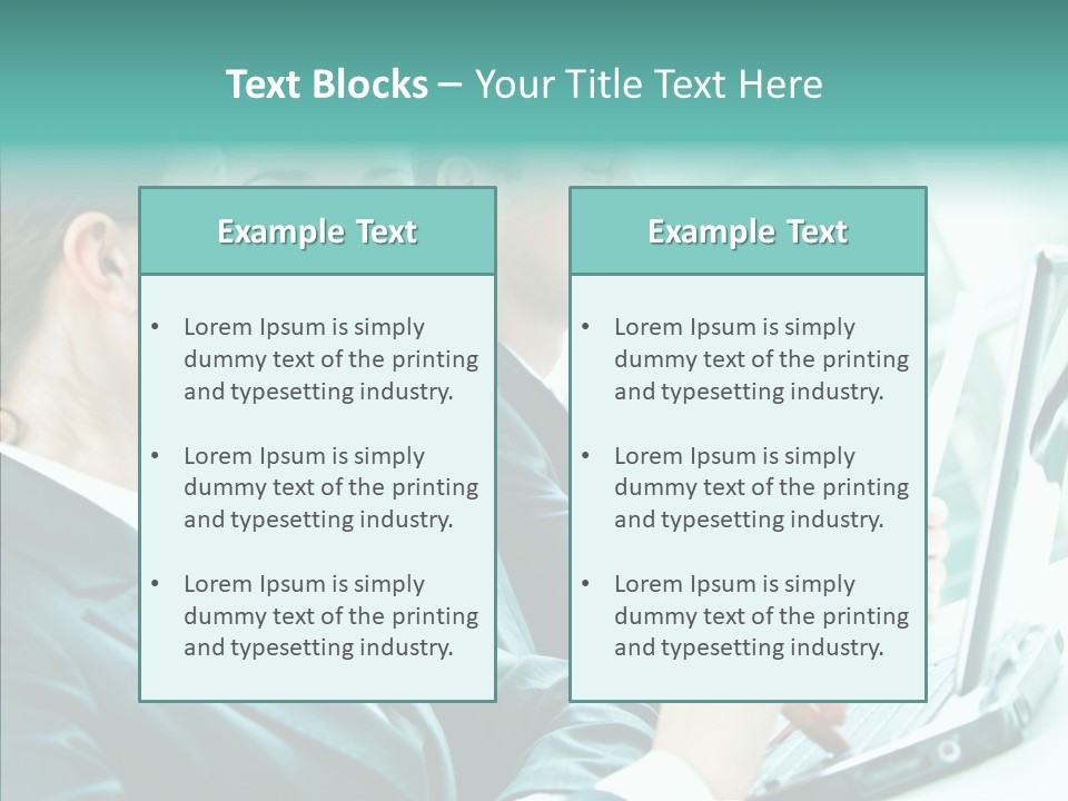 Businesswoman Teamwork Professional PowerPoint Template