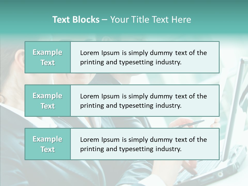 Businesswoman Teamwork Professional PowerPoint Template