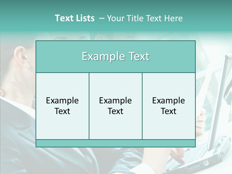Businesswoman Teamwork Professional PowerPoint Template
