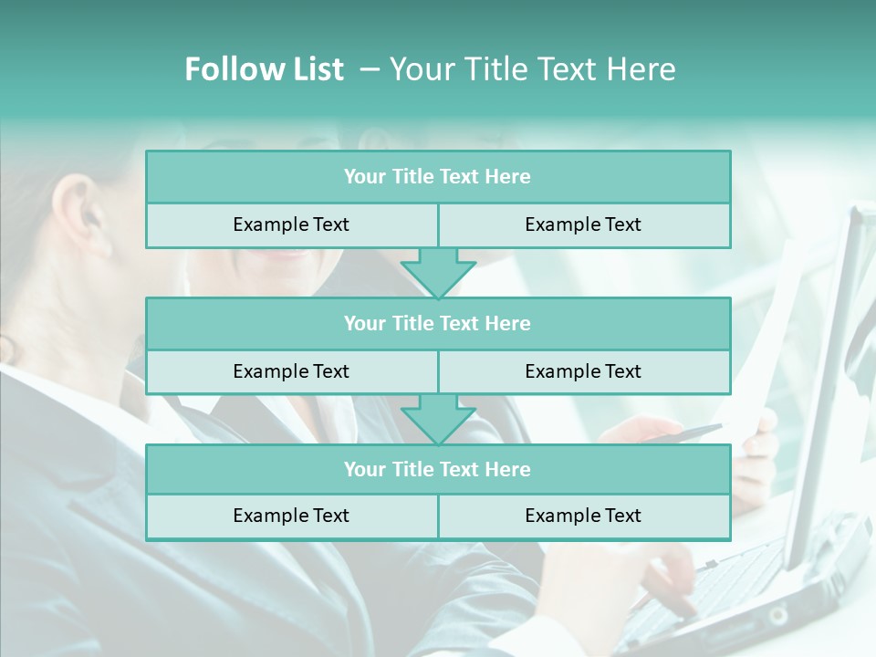 Businesswoman Teamwork Professional PowerPoint Template