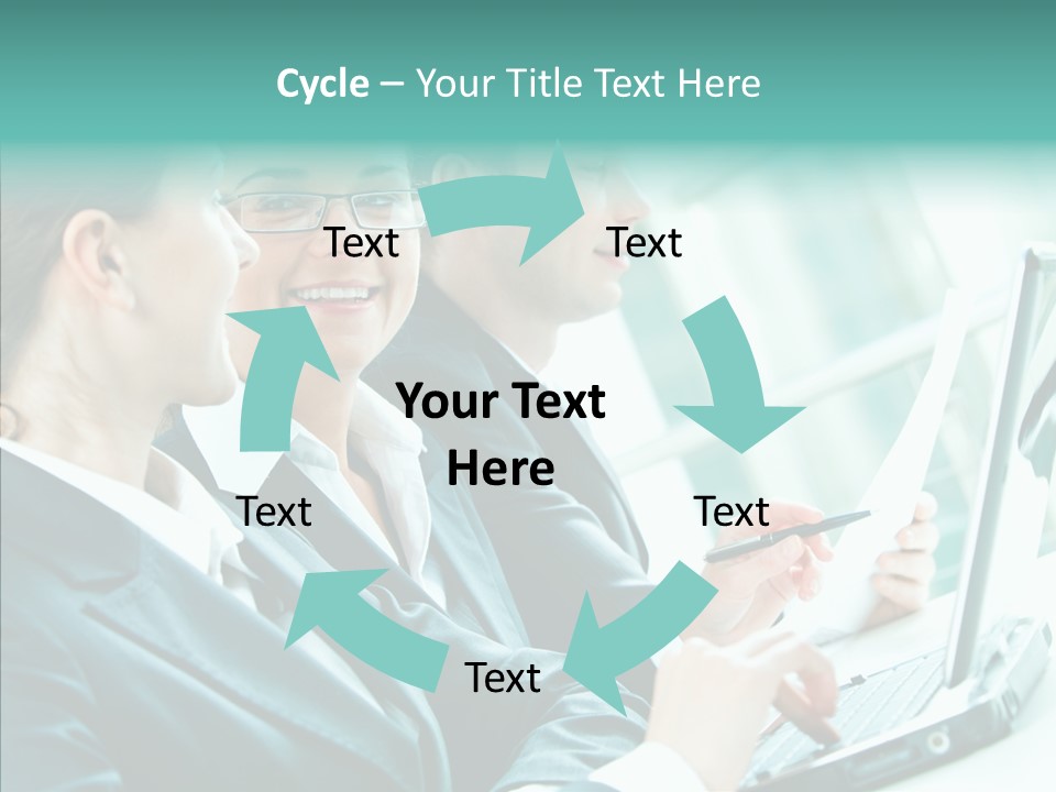 Businesswoman Teamwork Professional PowerPoint Template