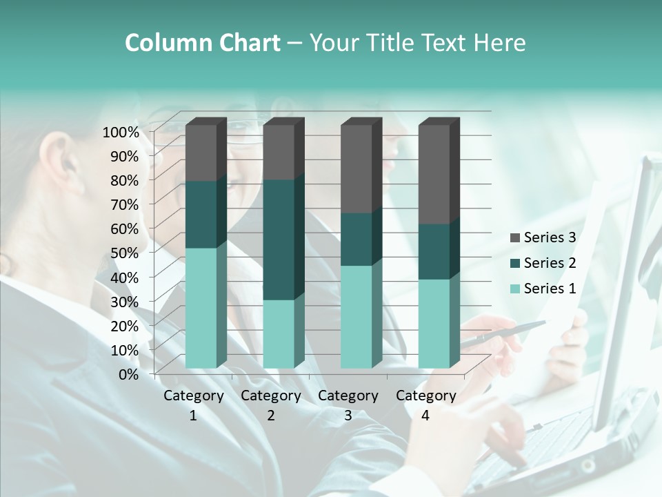 Businesswoman Teamwork Professional PowerPoint Template