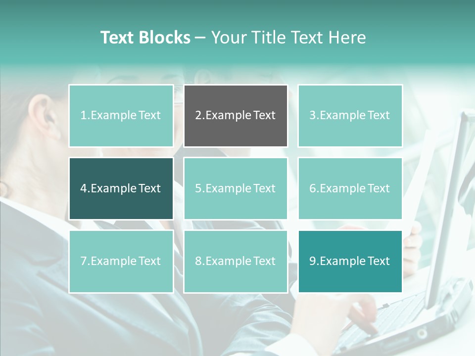 Businesswoman Teamwork Professional PowerPoint Template