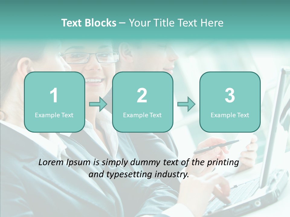 Businesswoman Teamwork Professional PowerPoint Template