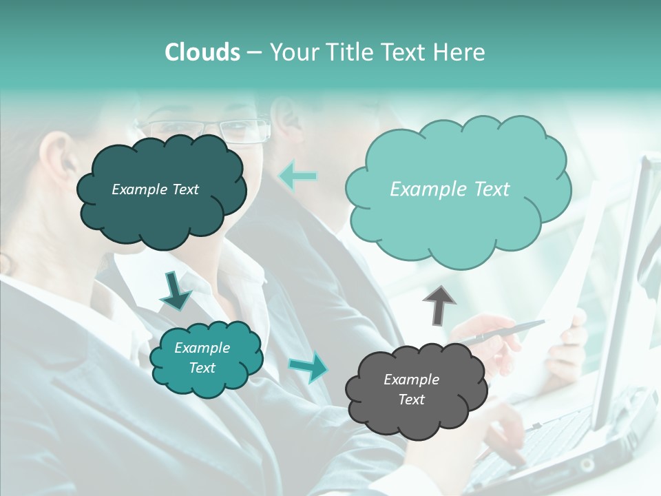 Businesswoman Teamwork Professional PowerPoint Template