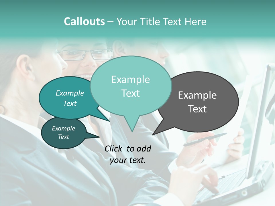 Businesswoman Teamwork Professional PowerPoint Template