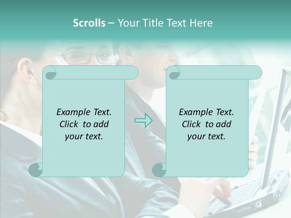 Businesswoman Teamwork Professional PowerPoint Template