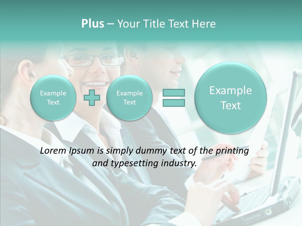 Businesswoman Teamwork Professional PowerPoint Template