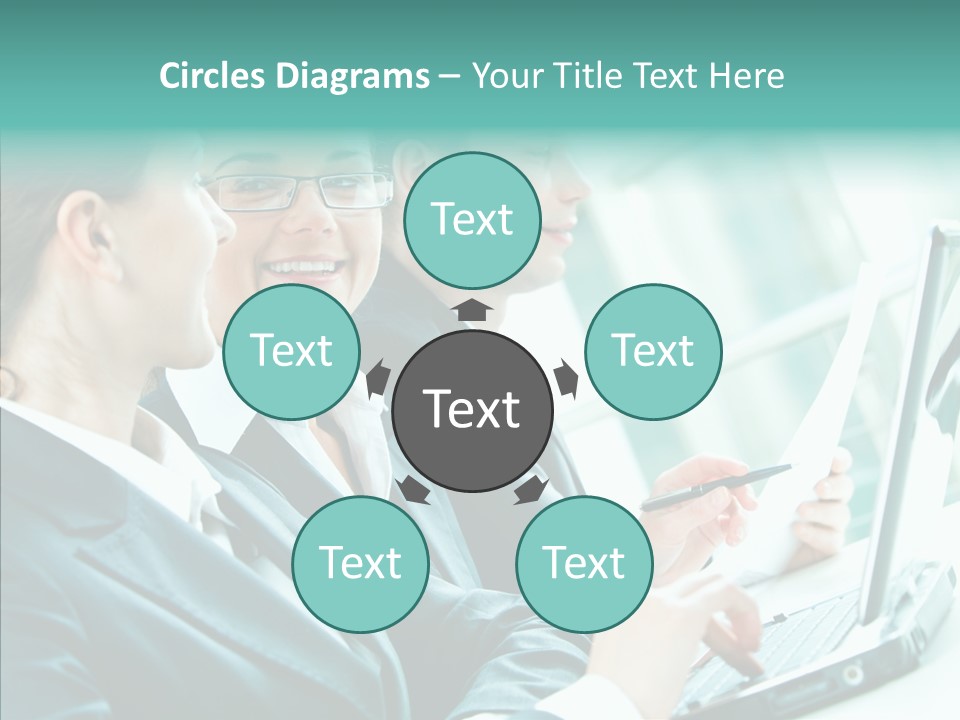 Businesswoman Teamwork Professional PowerPoint Template